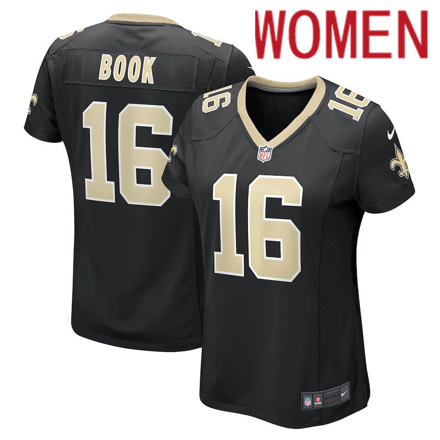 Women New Orleans Saints 16 Ian Book Nike Black Game NFL Jersey